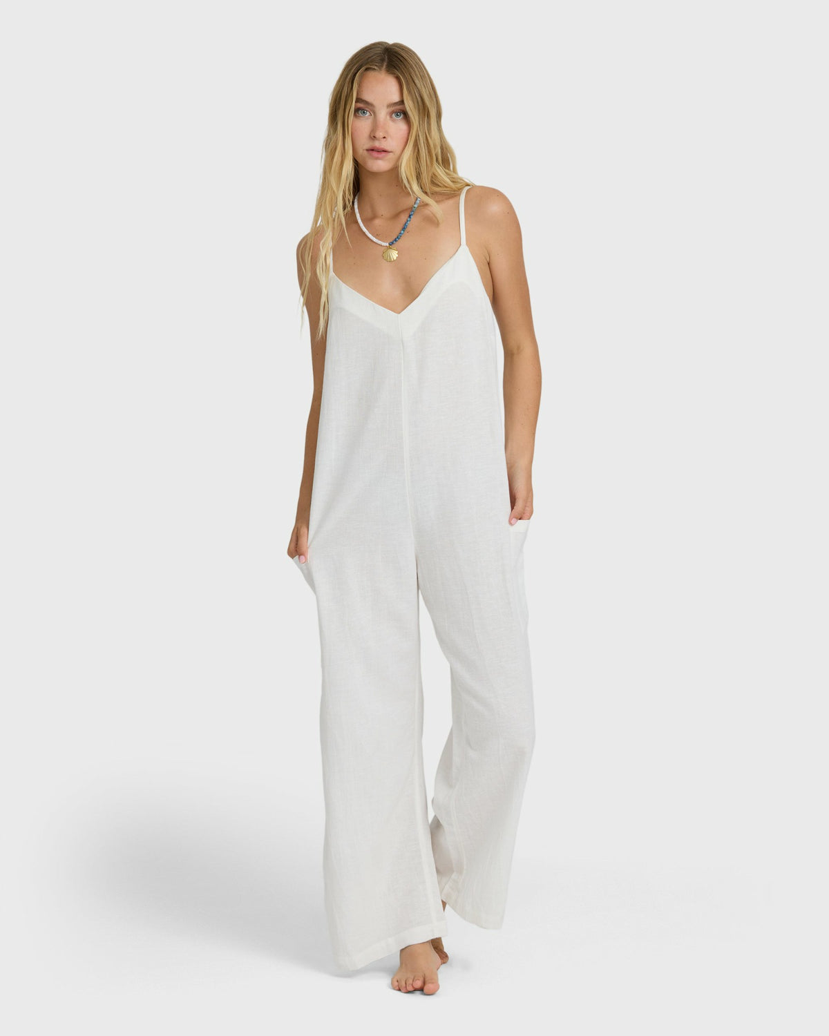 Billabong Women's Day To Day Romper - Salt Crystal