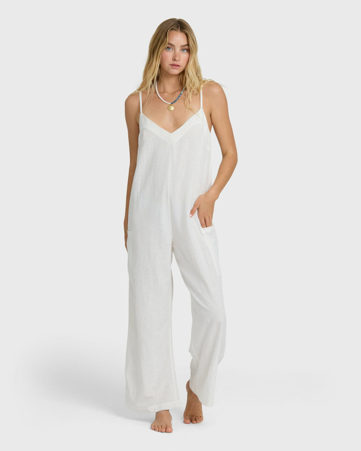 Billabong Women's Day To Day Romper - Salt Crystal