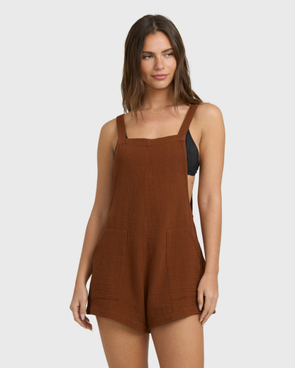 Billabong Women's Beach Crush Romper - Cowhide