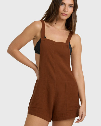 Billabong Women's Beach Crush Romper - Cowhide