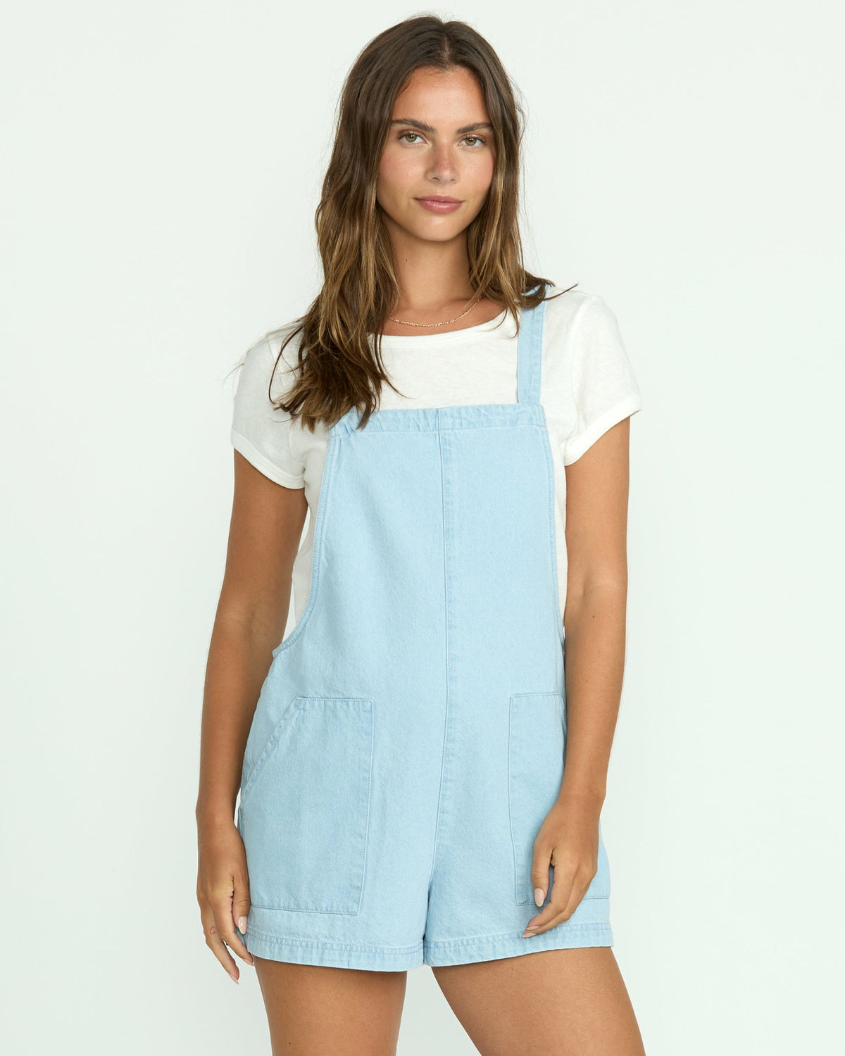 Billabong Women's Beach Crush Denim Overalls - Salt Blue