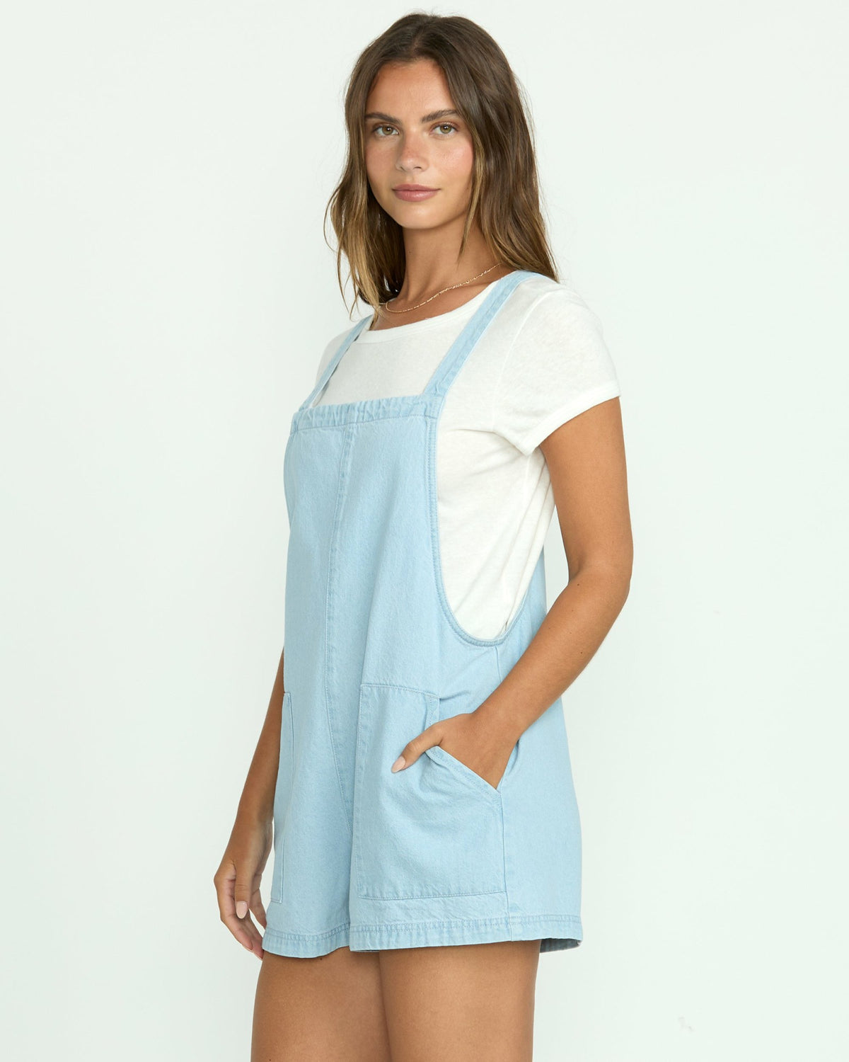 Billabong Women's Beach Crush Denim Overalls - Salt Blue