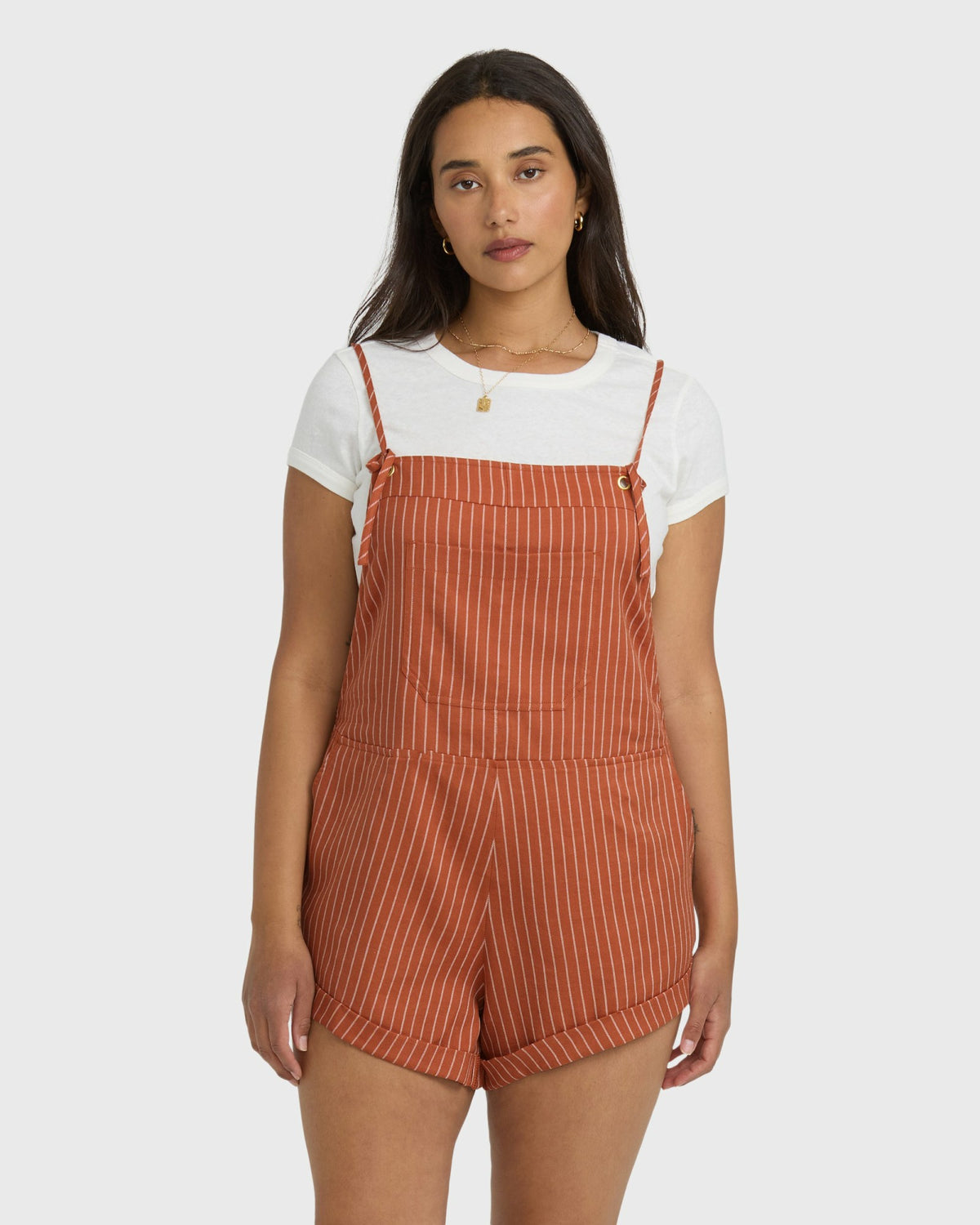 Billabong Women's Wild Pursuit Yarn-Dyed Overalls - Stripe
