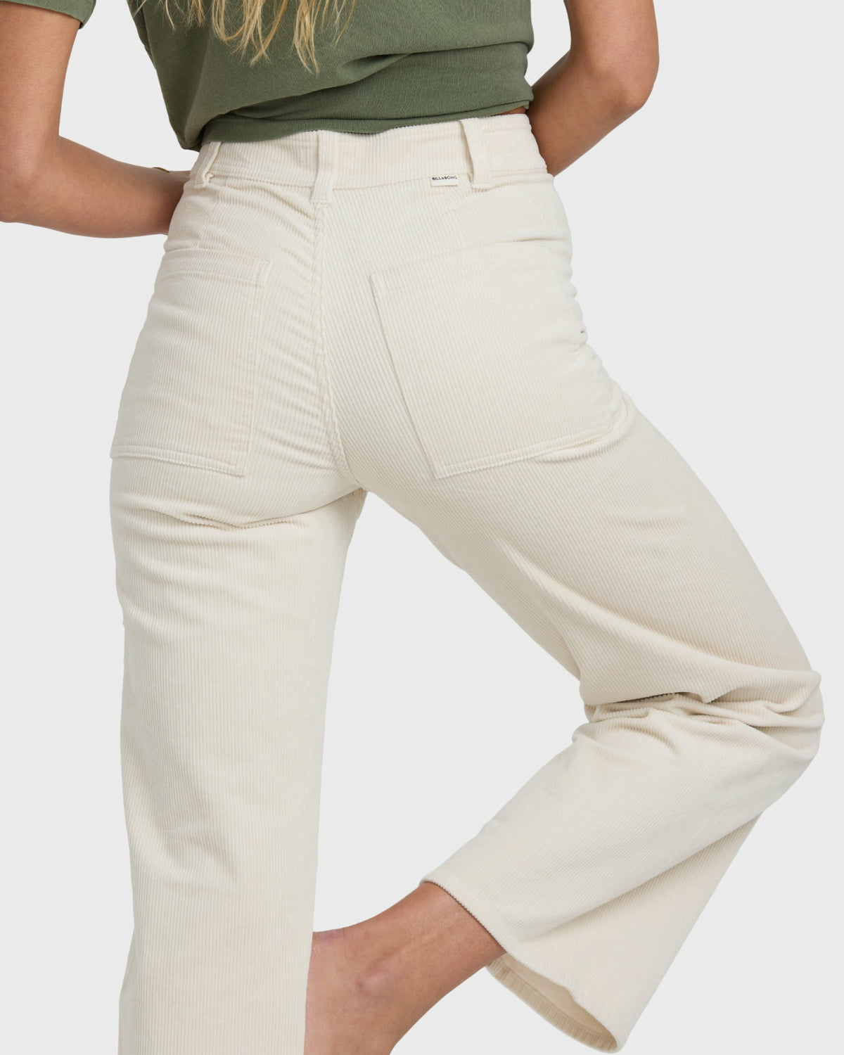Billabong Women's Free Fall High-Waist Cord Pants - Whitecap