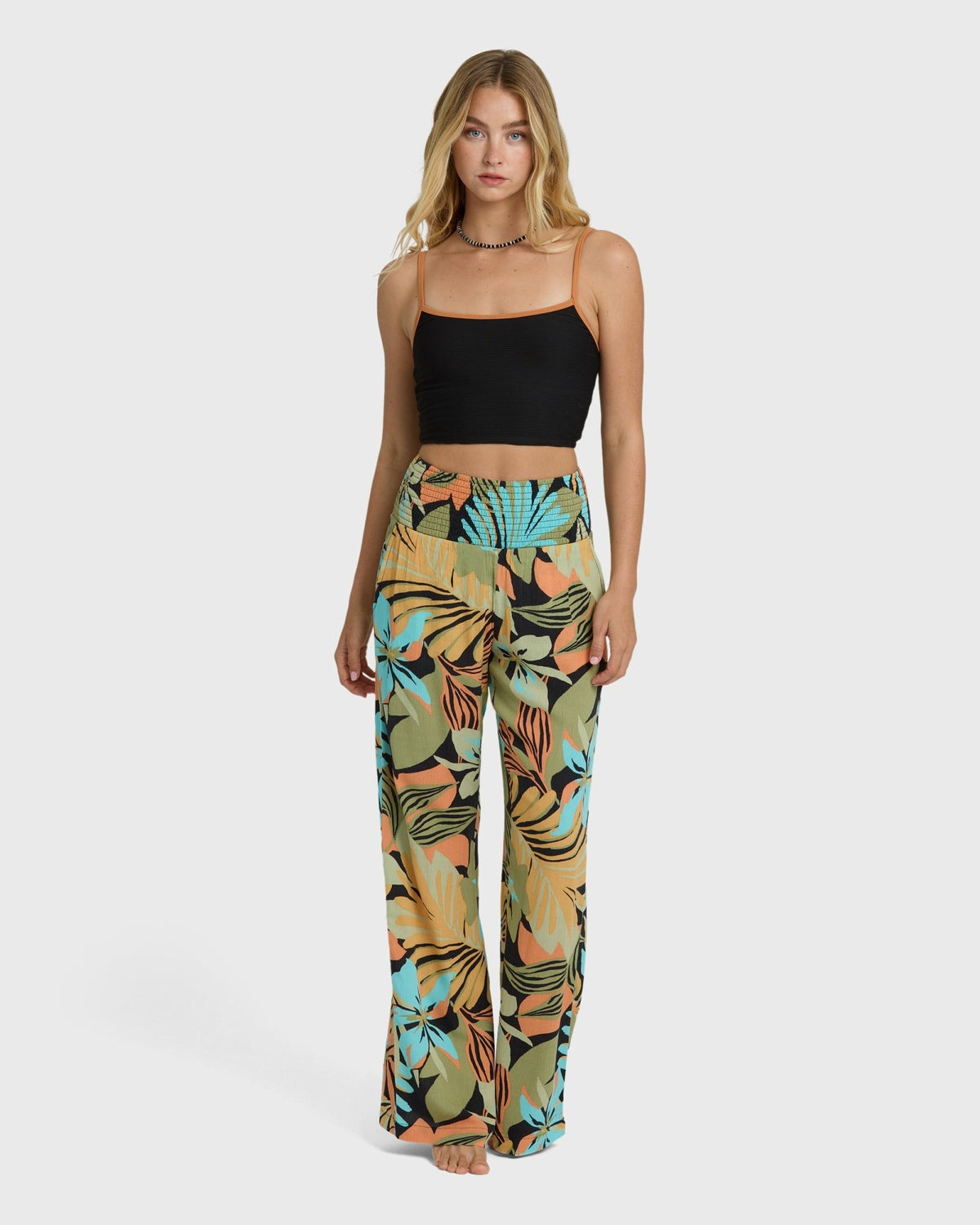 Billabong Women's New Waves 2 Elastic Waist Pants - Black Multi