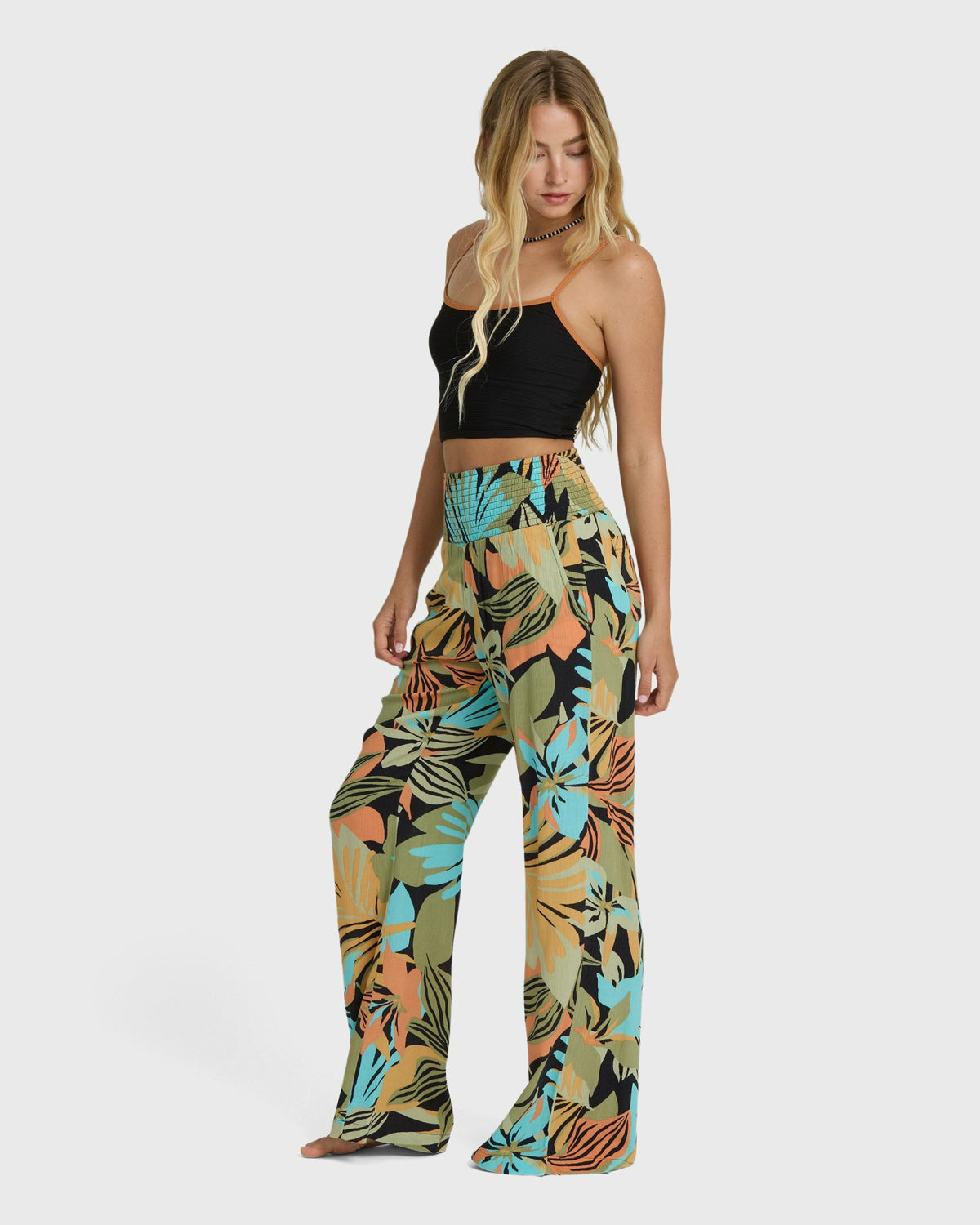 Billabong Women's New Waves 2 Elastic Waist Pants - Black Multi