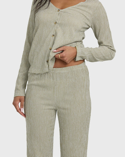 Billabong Women's Hot Check Knitpants - Martini Olive
