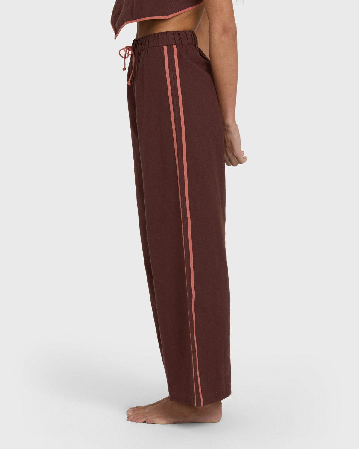 Billabong Women's Double Take Elastic Waist Pants - Teak