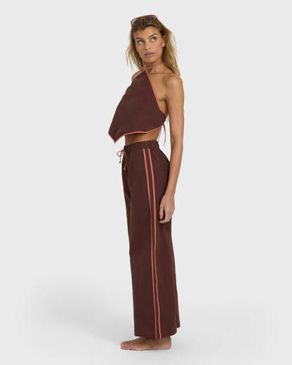 Billabong Women's Double Take Elastic Waist Pants - Teak