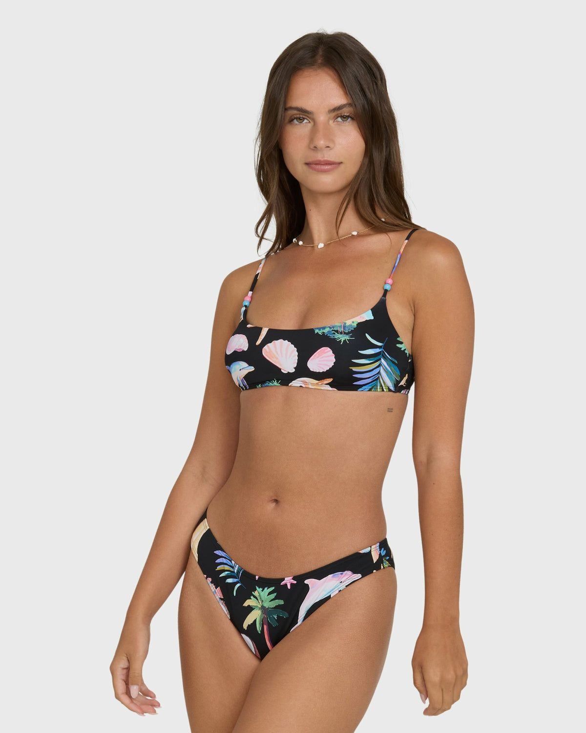 Billabong Women's Party Wave Hike Bikini Bottoms - Black Pebble