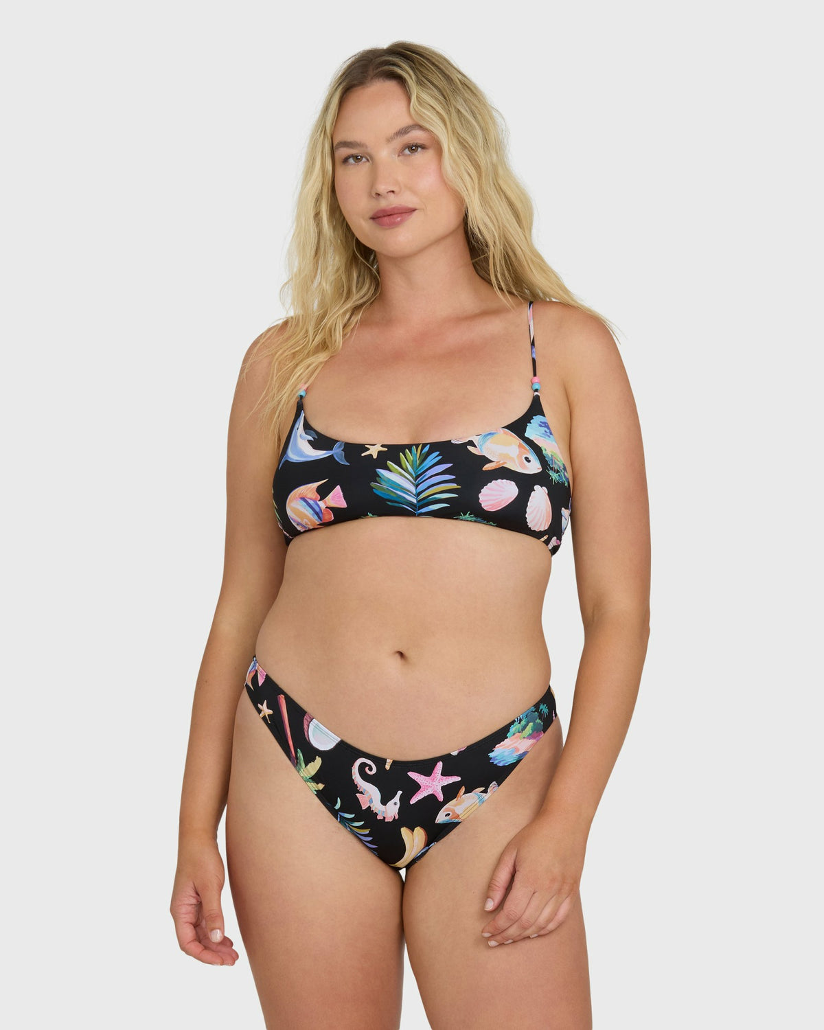 Billabong Women's Party Wave Hike Bikini Bottoms - Black Pebble