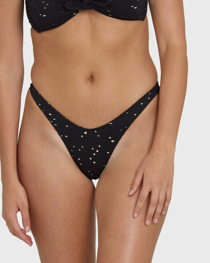 Billabong Women's Eye On You Dippi Bikini Bottoms - Black Pebble