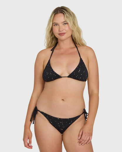 Billabong Women's Eye On You Remi Triangle Bikini Top - Black Pebble