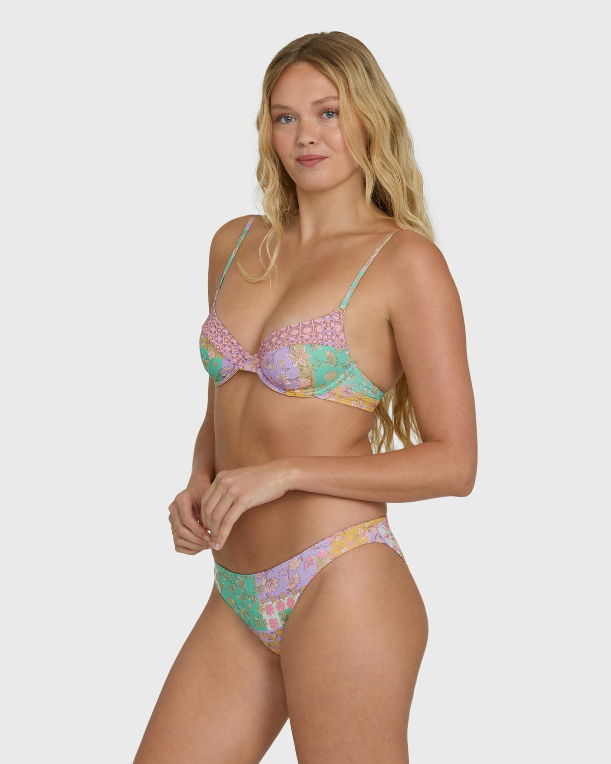 Billabong Women's Dreamy Daze Tropic Reversible Bikini Bottoms - Sweet Lilac