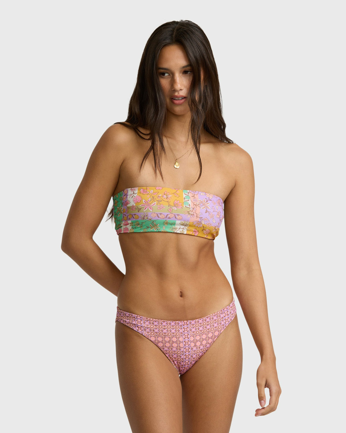 Billabong Women's Dreamy Daze Tropic Reversible Bikini Bottoms - Sweet Lilac