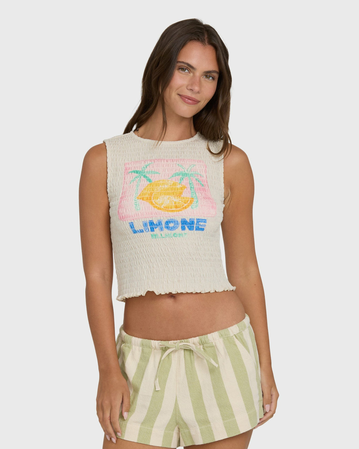 Billabong Women's Club Beach Tank Top - White Cap