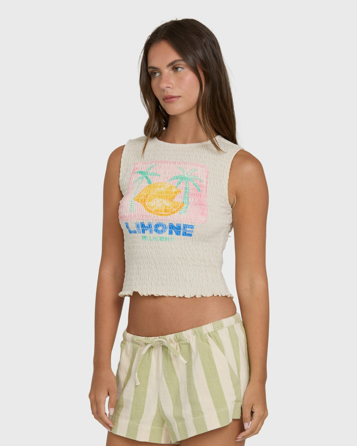 Billabong Women's Club Beach Tank Top - White Cap