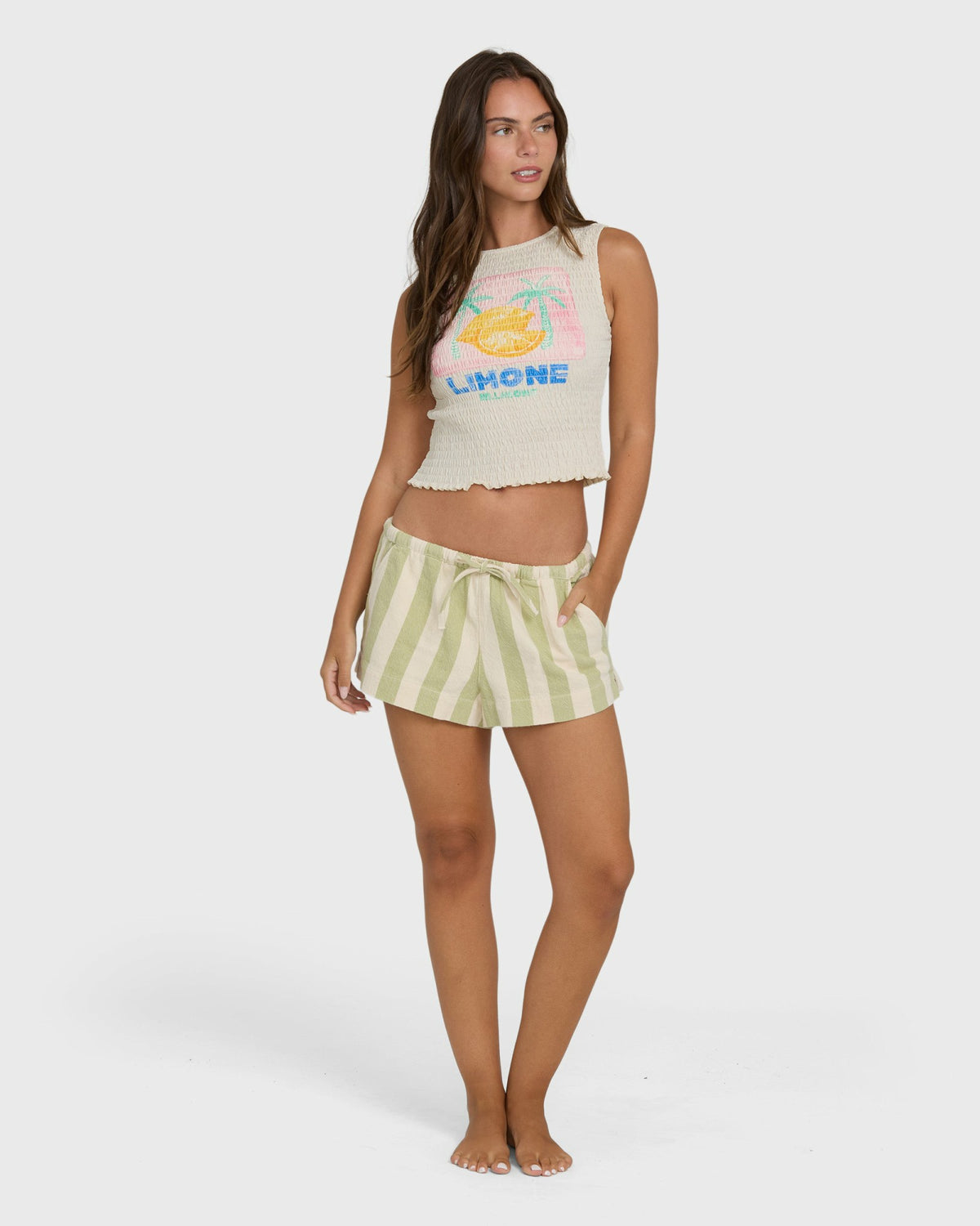 Billabong Women's Club Beach Tank Top - White Cap