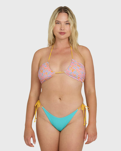 Billabong Women's Babe Alert Dippi Reversible Tie-Side Bikini Bottoms - Agave