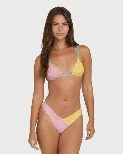 Billabong Women's Babe Alert V Hike Reversible Bikini Bottoms - Agave