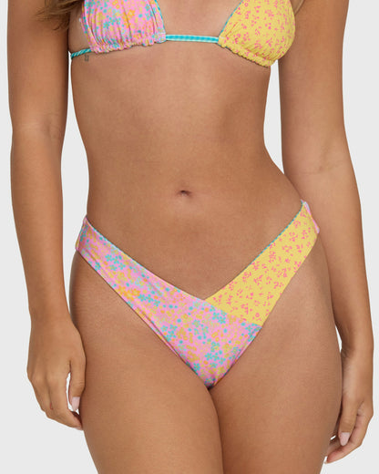 Billabong Women's Babe Alert V Hike Reversible Bikini Bottoms - Agave