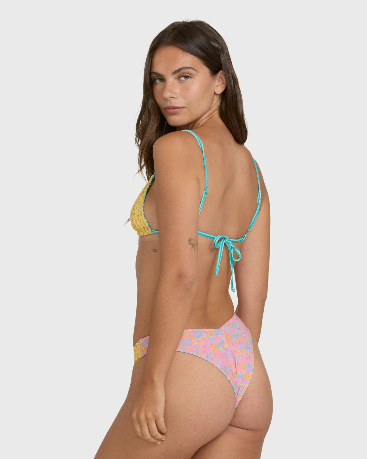 Billabong Women's Babe Alert V Hike Reversible Bikini Bottoms - Agave