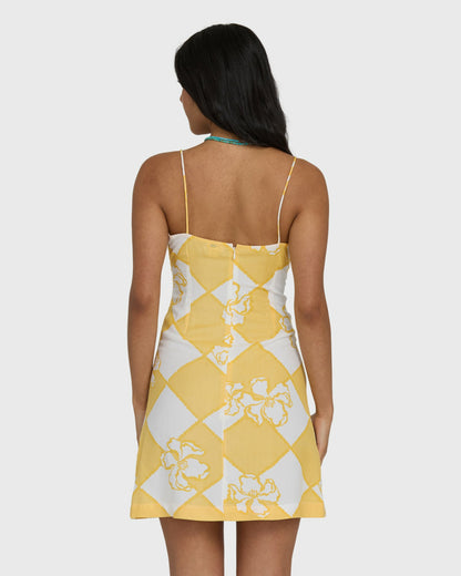 Billabong Women's Love Life Mini Dress - Soft Yellow