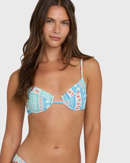 Billabong Women's Picnic Leah Underwire Bikini Top - Dream Blue