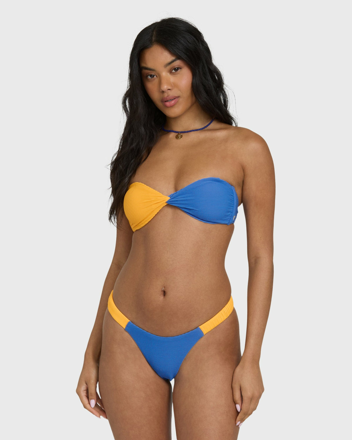 Billabong Women's Tanlines Twist Bandeau Bikini Top - True Blue