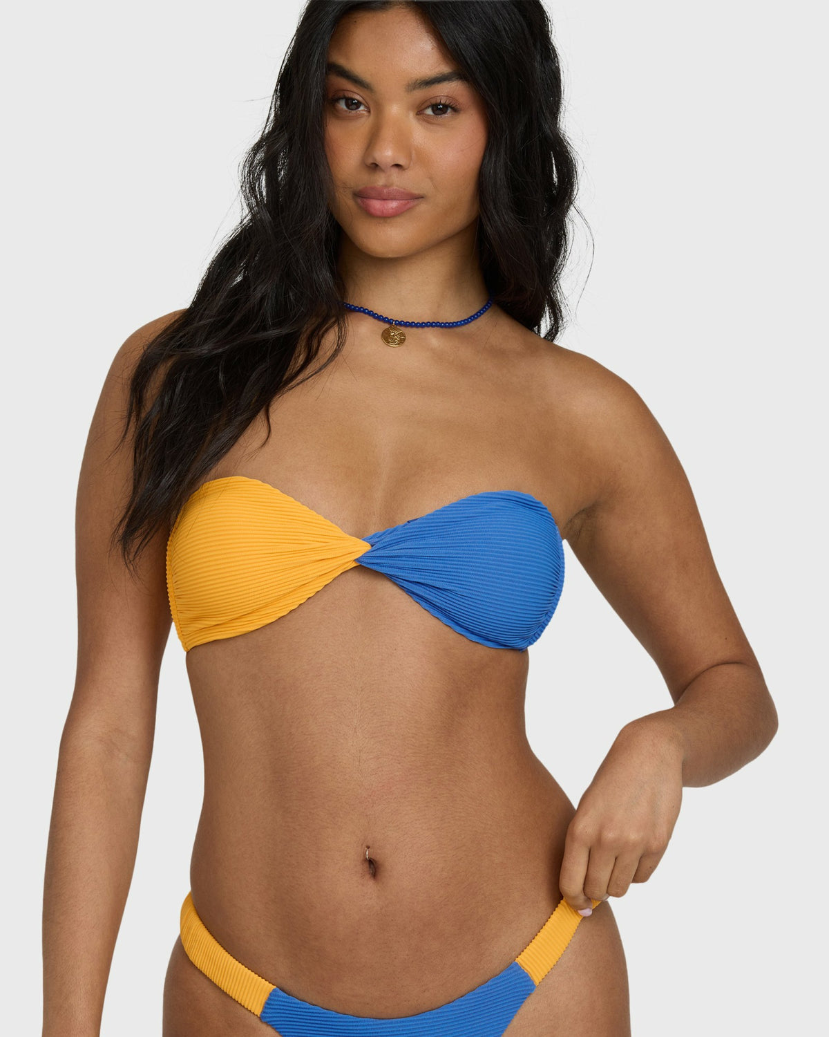 Billabong Women's Tanlines Twist Bandeau Bikini Top - True Blue