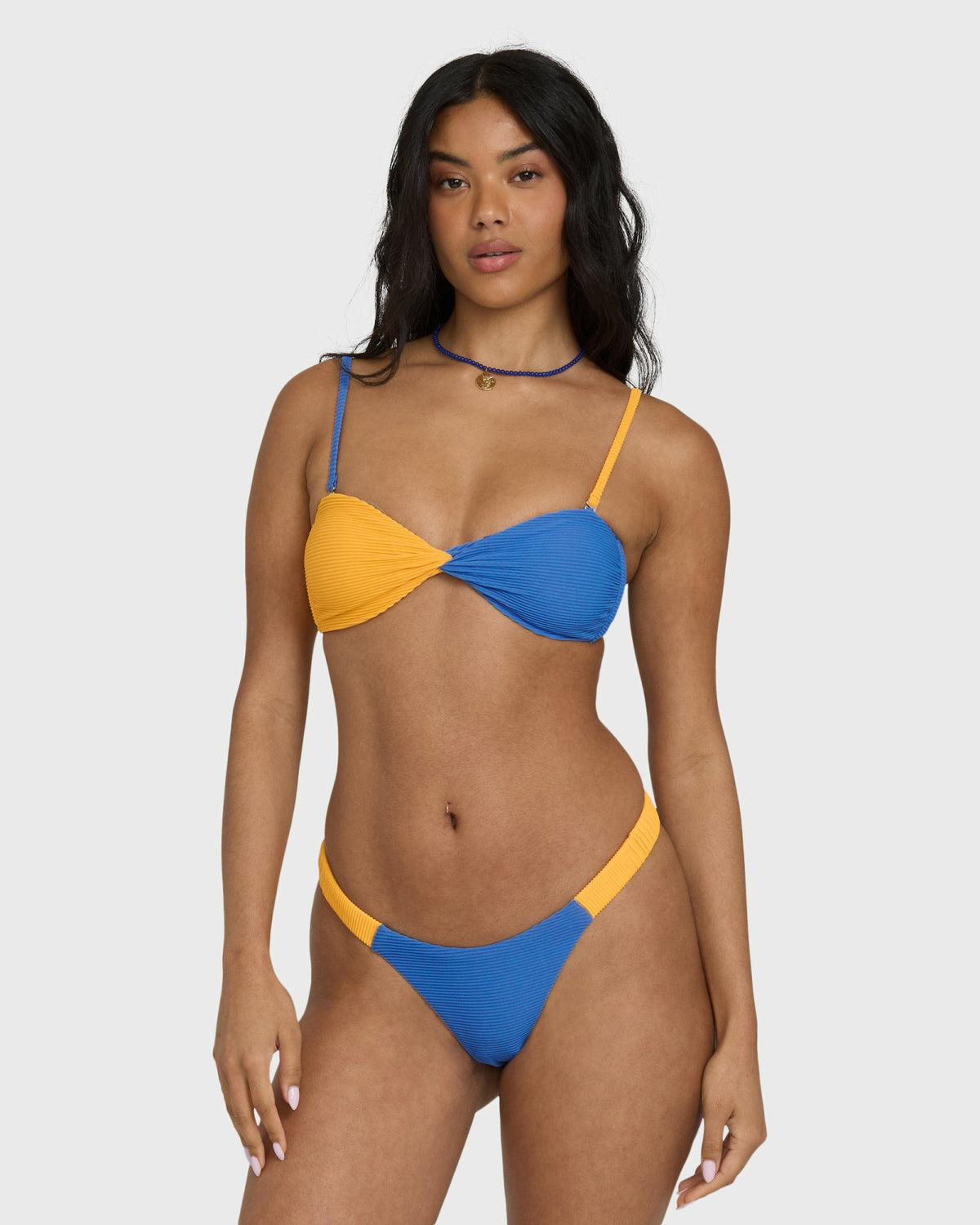 Billabong Women's Tanlines Twist Bandeau Bikini Top - True Blue