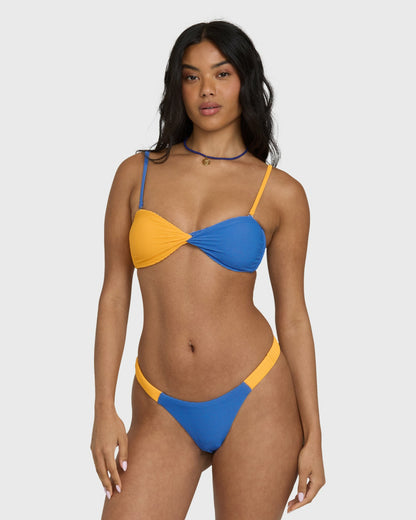 Billabong Women's Tanlines Twist Bandeau Bikini Top - True Blue