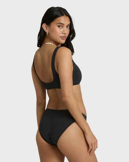 Billabong Women's Sol Searcher Lowrider Full Bikini Bottoms - Black Pebble