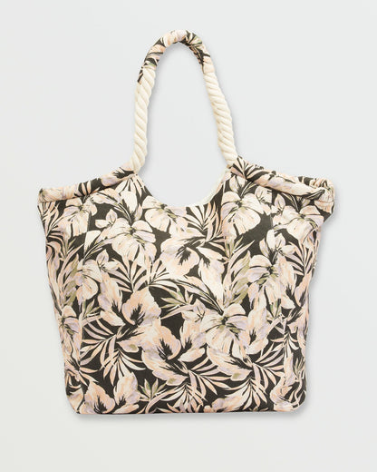 Billabong Women's Rope Tote Bag - Black Floral
