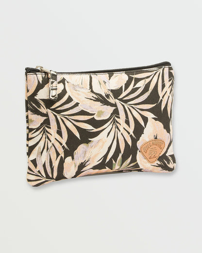 Billabong Women's Lil Snitch Zip Pouch - Black Floral