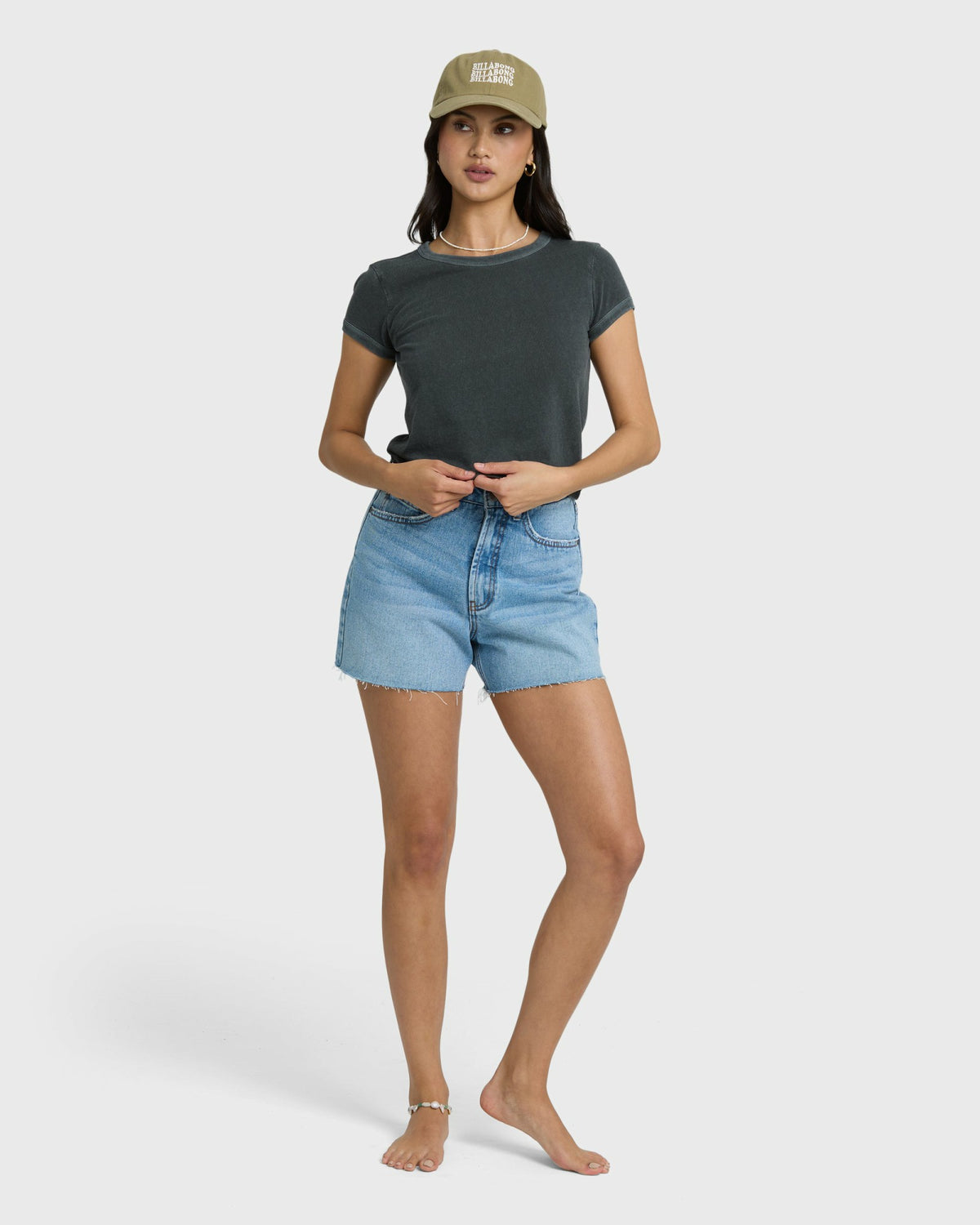 Billabong Women's Daily T Short Sleeve T-Shirt - Black Sands