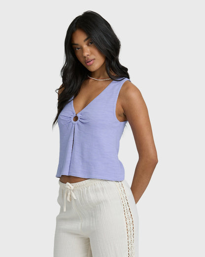 Billabong Women's Veda Knit Tank - Twilight Blue