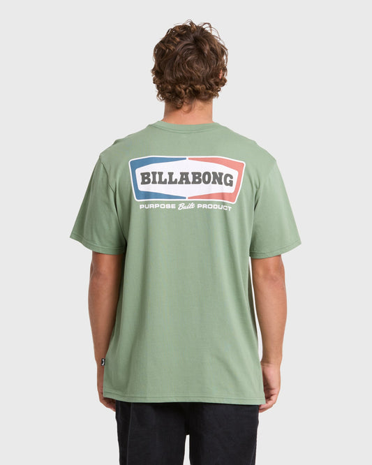 Billabong Men's Walled Premium Short Sleeve Knit T-Shirt - Hedge Green