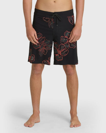 Billabong Men's Sundays Pro 19\" Boardshorts - Black Multi - Black