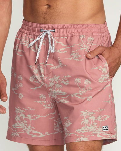 Billabong Men's Lineup Laybacks 16\" Trunks - Dusty Rose