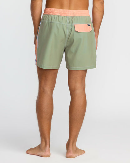 Billabong Men's Dbah Panel Laybacks Swim Trunk - Green Ash