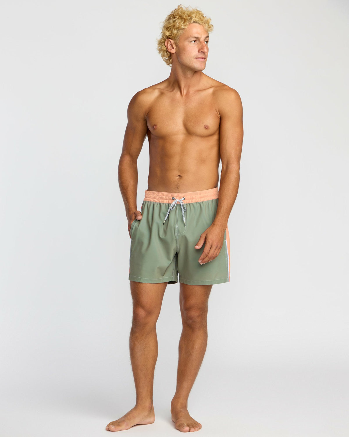 Billabong Men's Dbah Panel Laybacks Swim Trunk - Green Ash