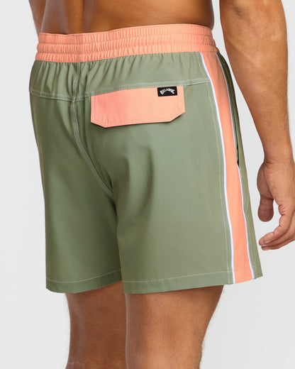 Billabong Men's Dbah Panel Laybacks Swim Trunk - Green Ash
