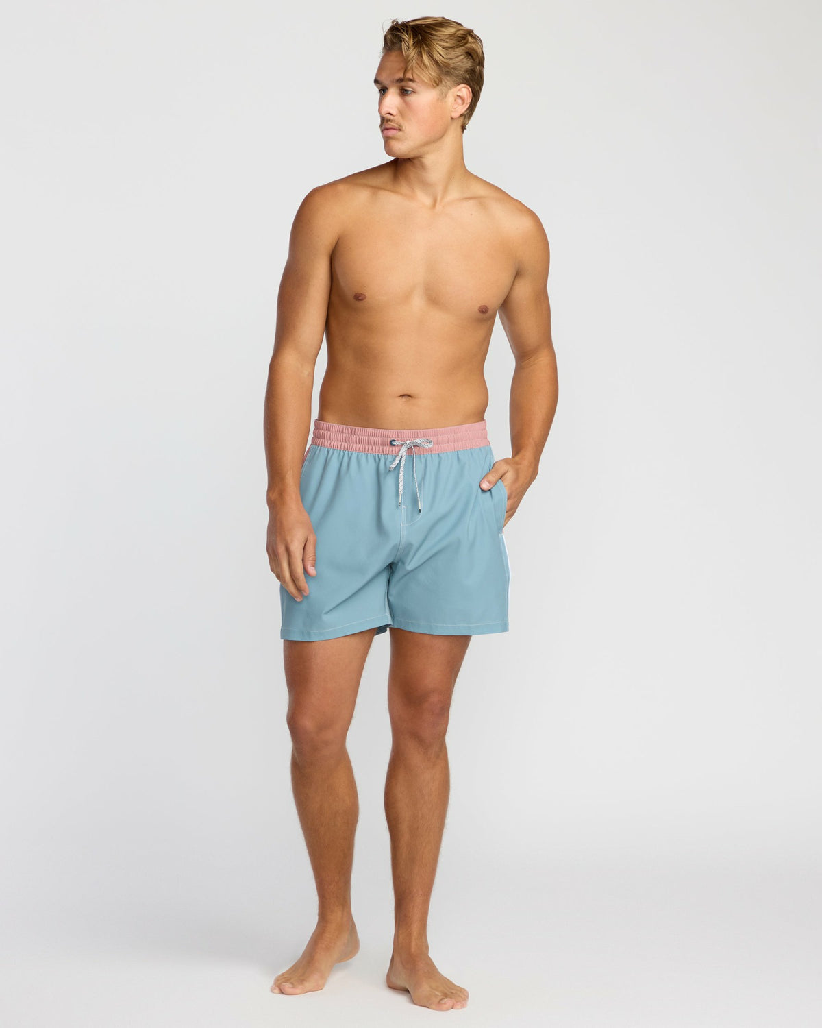 Billabong Men's Dbah Panel Laybacks Swim Trunk - Washed Blue