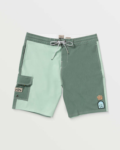 Billabong Men's Sunshine Lo Tide 19\" Boardshorts - Green Tea