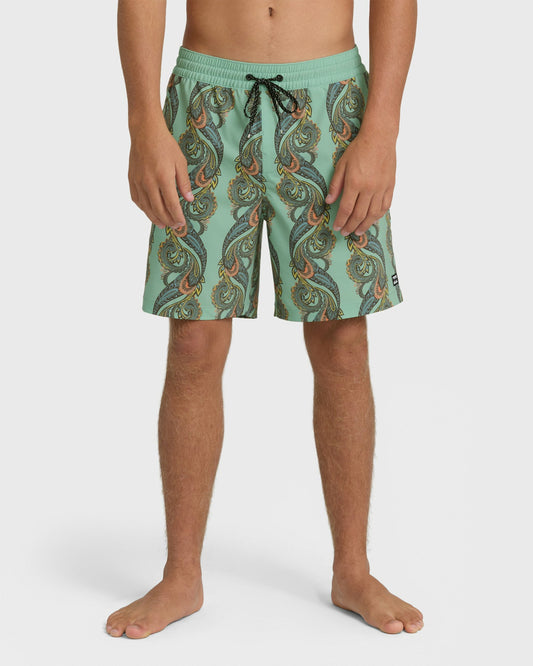 Billabong Men's Good Times Layback 16\" Trunks - Granite Green