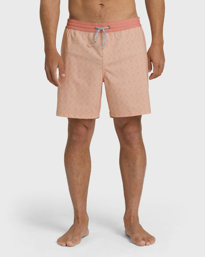 Billabong Men's Good Times Layback 16\" Trunks - Vintage Pink