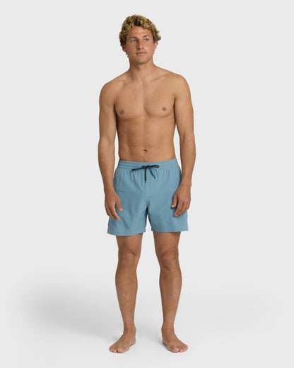 Billabong Men's Dbah Panel Layback 16\" Trunks - Blue Fog