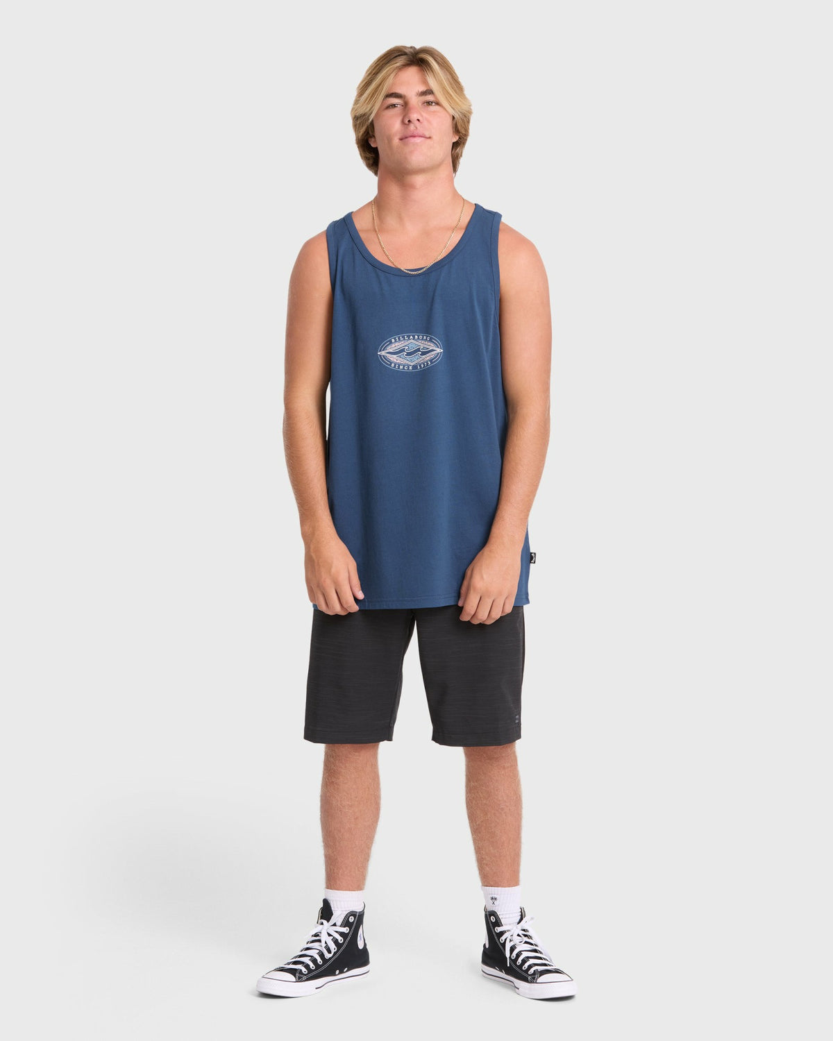 Billabong Men's Rotor Diamond Premium Tank Top - Dark Denim
