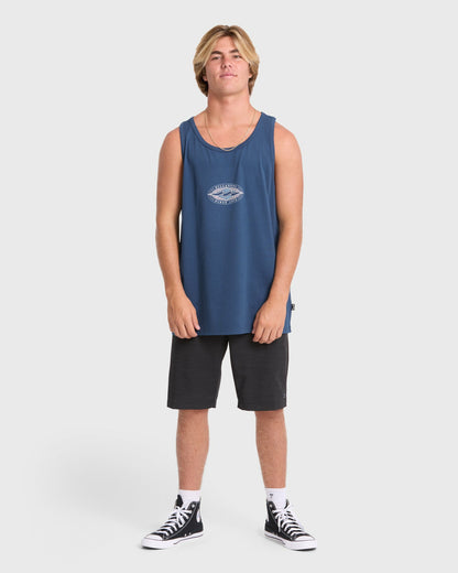 Billabong Men's Rotor Diamond Premium Tank Top - Dark Denim
